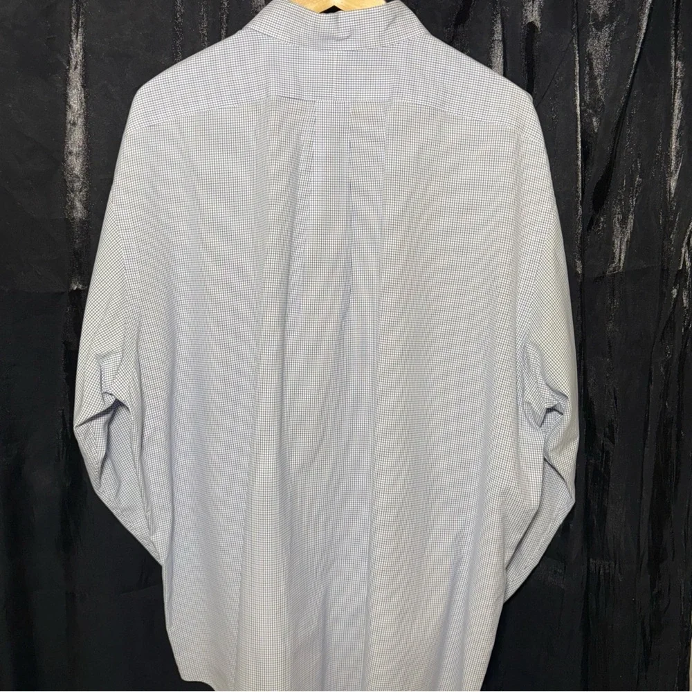 2/$20  Ralph Lauren Blue Dress Shirt Classic Gingham - Picture 7 of 10